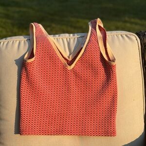 Vintage Zara top. Pink v-neck.